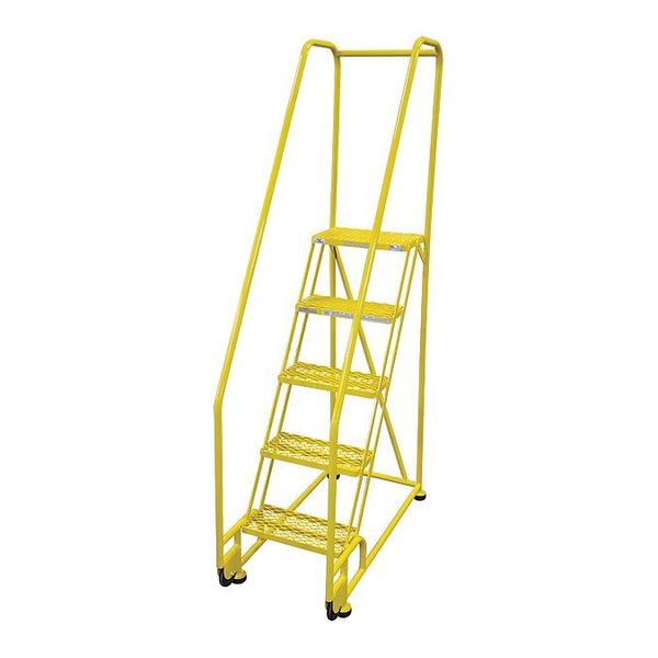 80 in H Steel Tilt and Roll Ladder, 5 Steps