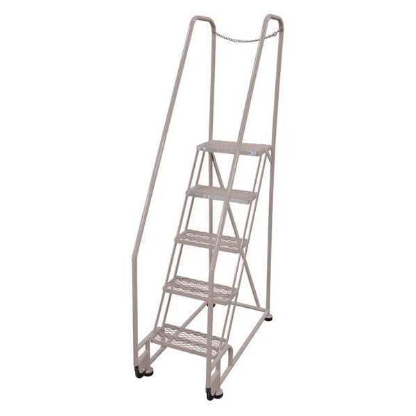 80 in H Steel Tilt and Roll Ladder, 5 Steps