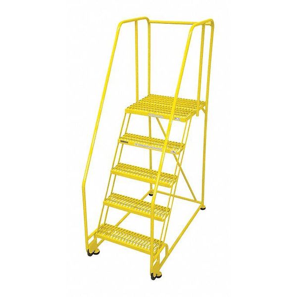 80 in H Steel Tilt and Roll Ladder, 5 Steps