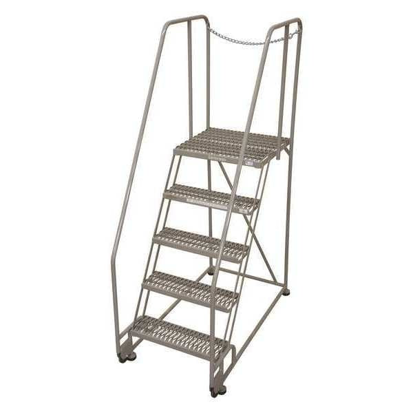 80 in H Steel Tilt and Roll Ladder, 5 Steps
