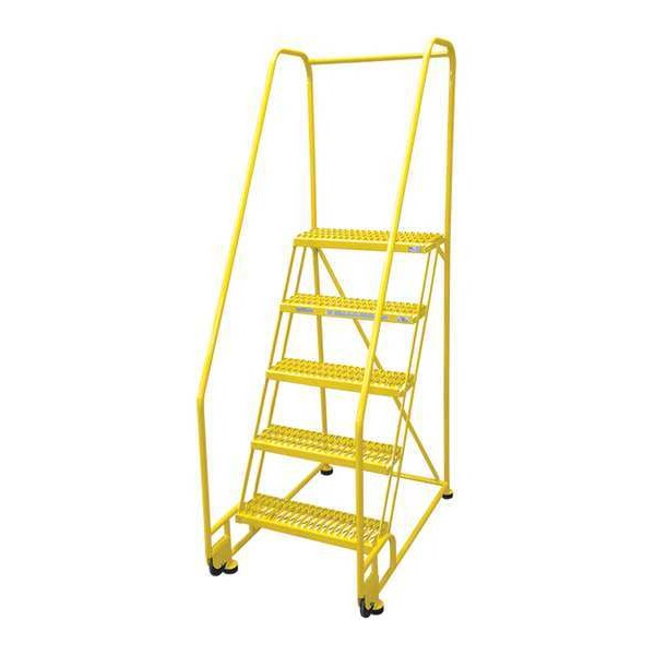 80 in H Steel Tilt and Roll Ladder, 5 Steps