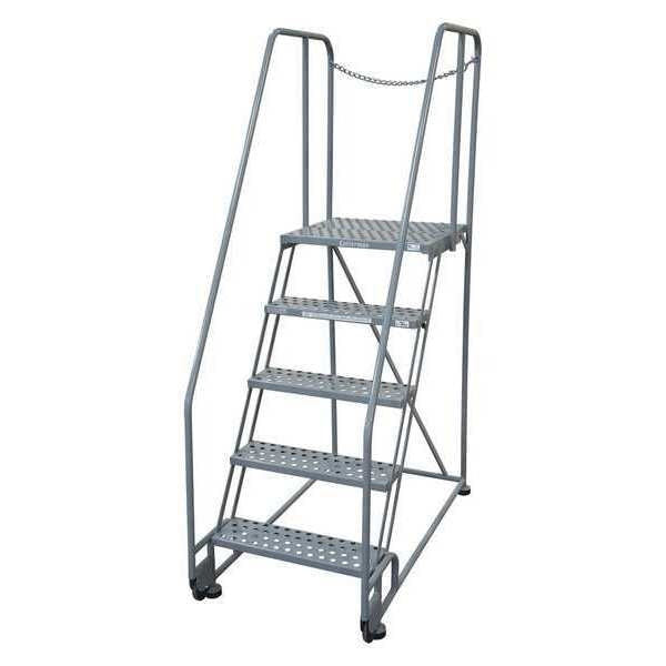 80 in H Steel Tilt and Roll Ladder, 5 Steps