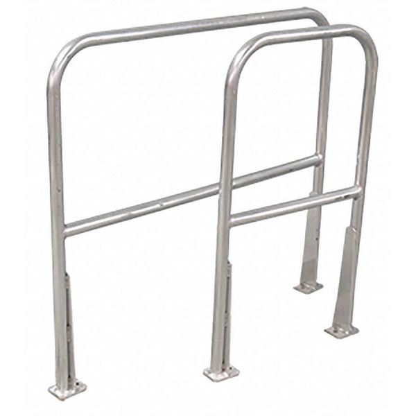 Safety Railing w/ Toe Board, 2ft., Alum.