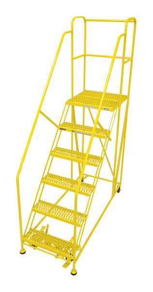 Work Platform, 6 Step, Steel, 96In. H.