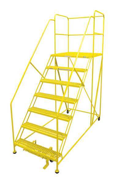 Work Platform, 7 Step, Steel, 106In. H.