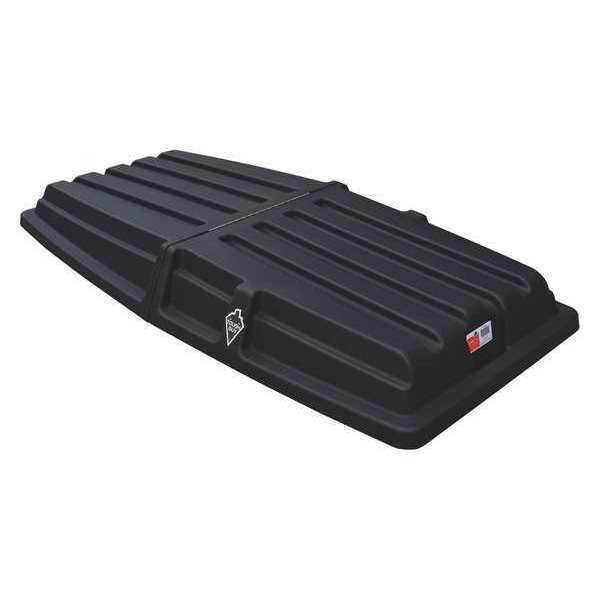 Tilt Truck Lid, Black, Hinged, 72 In. L