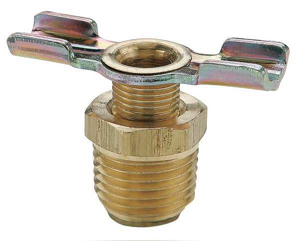 Brass Drain Cock Ball Valve Inline 1/8