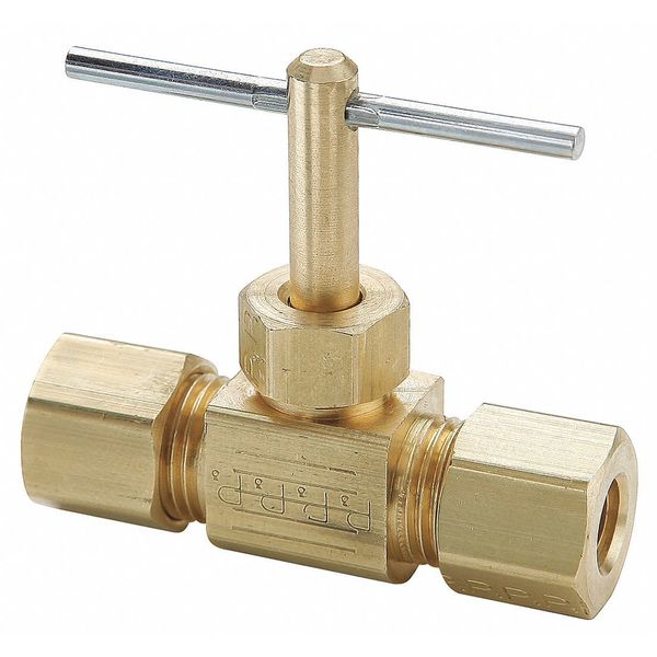 Needle Valve, 1/4 In., Compressn-Compressn