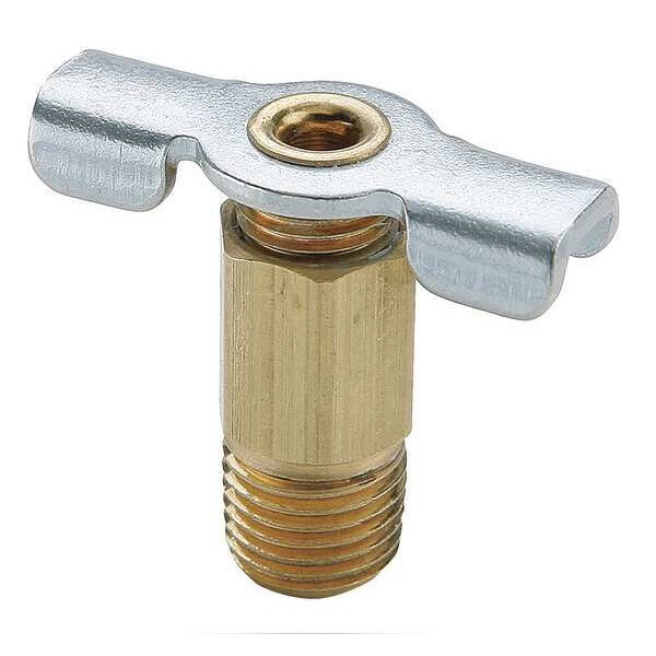 Brass Drain Cock Ball Valve Inline 1/4