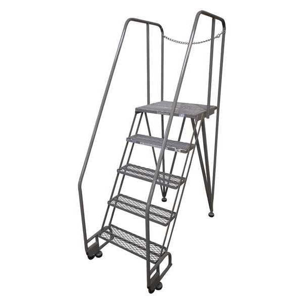 90 in H Steel Tilt and Roll Ladder, 6 Steps