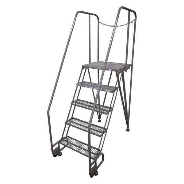 90 in H Steel Tilt and Roll Ladder, 6 Steps