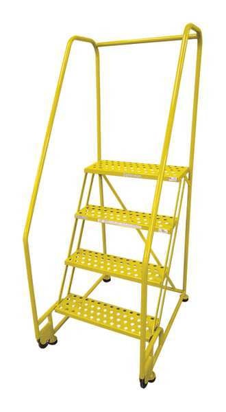 70 in H Steel Tilt and Roll Ladder, 4 Steps