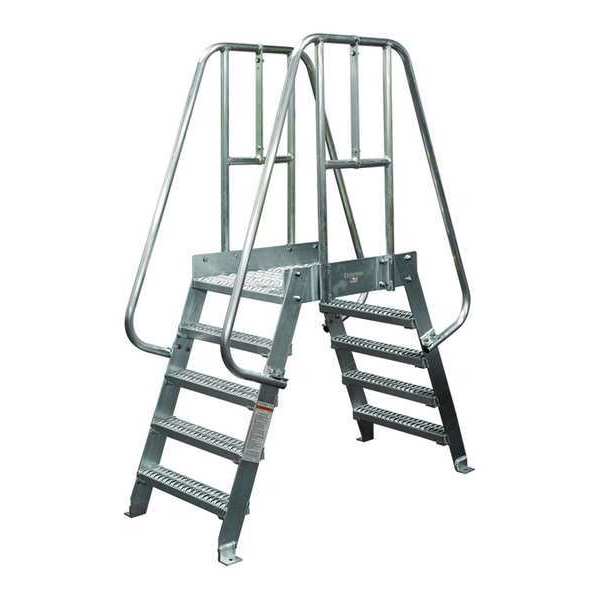Crossover Ladder, 4 Step, Steel, 74In. H.