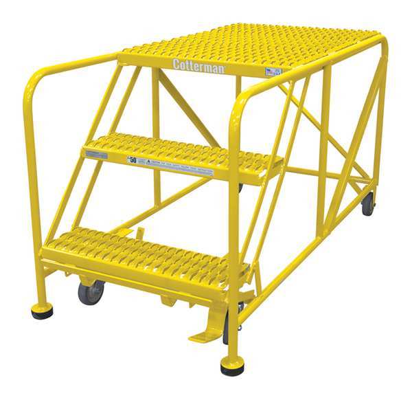 Work Platform, 3 Step, Steel, 30In. H.