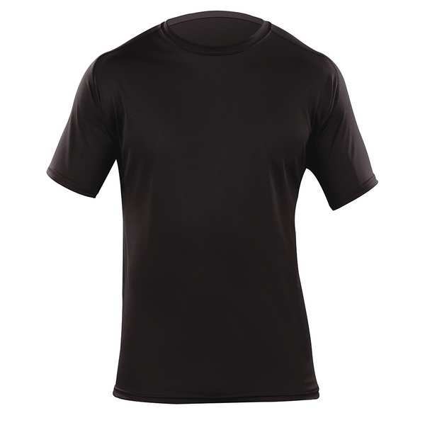 Loose Fit Crew Shirt, Blk, 100 per. PET, L