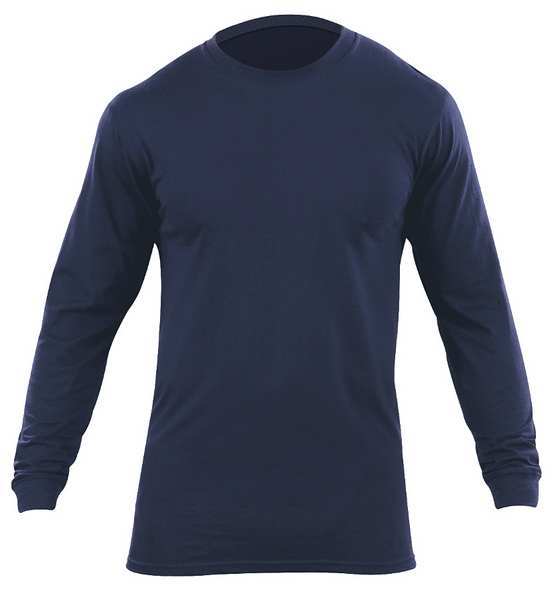 Utili-T Long Sleeved Shirt, Nvy, 100 per Ctn, S, PK2