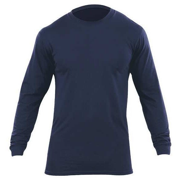 Utili-T Long Sleeved Shirt, Nvy, 100 per Ctn, M, PK2