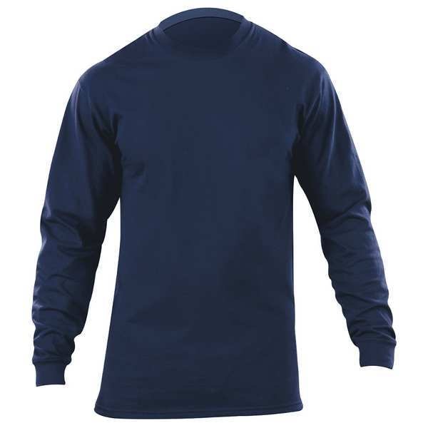 Station Wear Long Sleeved Shirt, Fire Nvy, Ctn, L