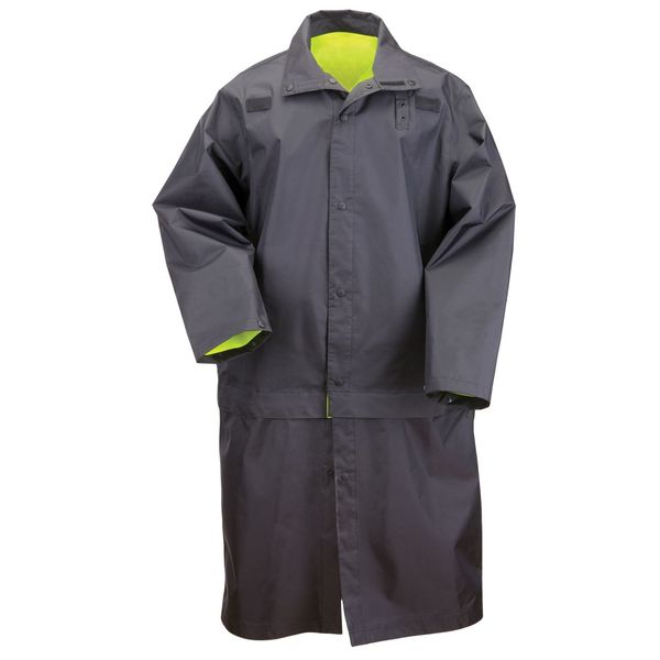 Rain Jacket, Unisex, Rev Blk/HiVis Yellow, 3XL