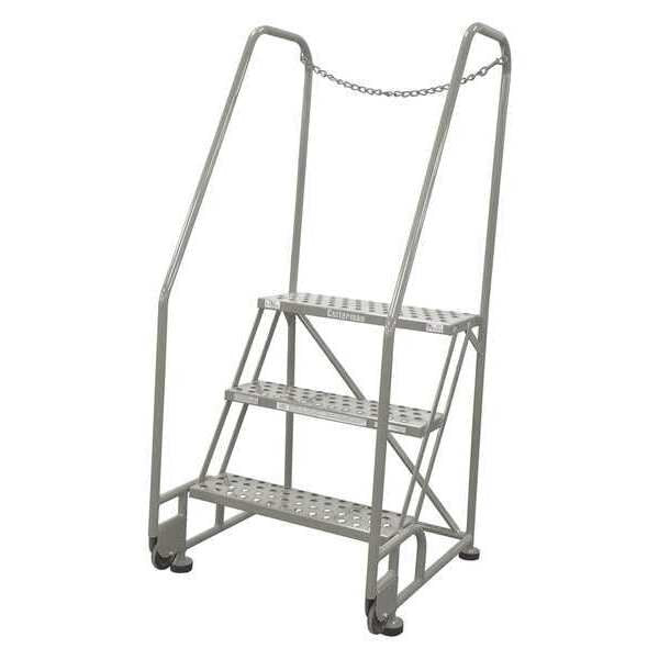 60 in H Steel Tilt and Roll Ladder, 3 Steps