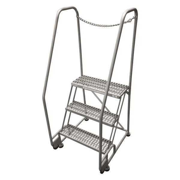 60 in H Steel Tilt and Roll Ladder, 3 Steps