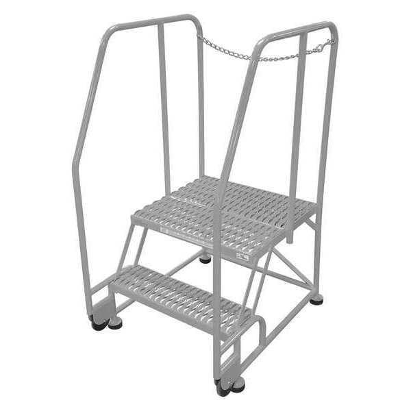 50 in H Steel Tilt and Roll Ladder, 2 Steps