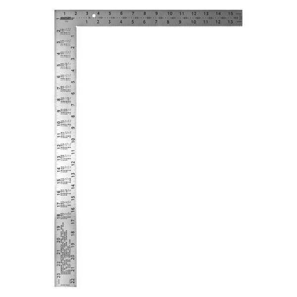 Framing Square, 24 x2 in, 1/8 to 1/16 Grad