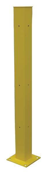 Tubular Mounting Post, 10 In x 60 In, Ylw