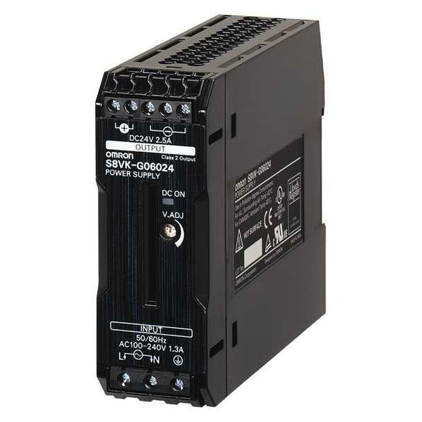 DC Power Supply, 24VDC, 2.5A, 50/60Hz