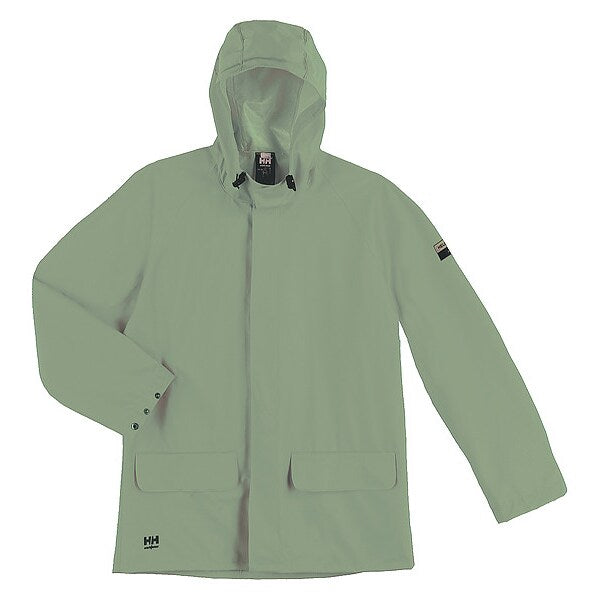 Rain Jacket, PVC/Polyester, Army Green, 2XL