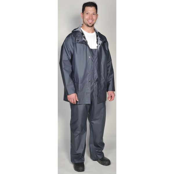 Rain Jacket, PVC/Polyester, Army Green, S