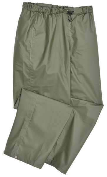 Rain Pants, PVC/Polyester, Army Green, 3XL