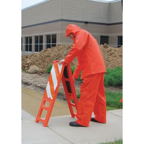 Rain Bibs, PVC/Polyester, Orange, XL