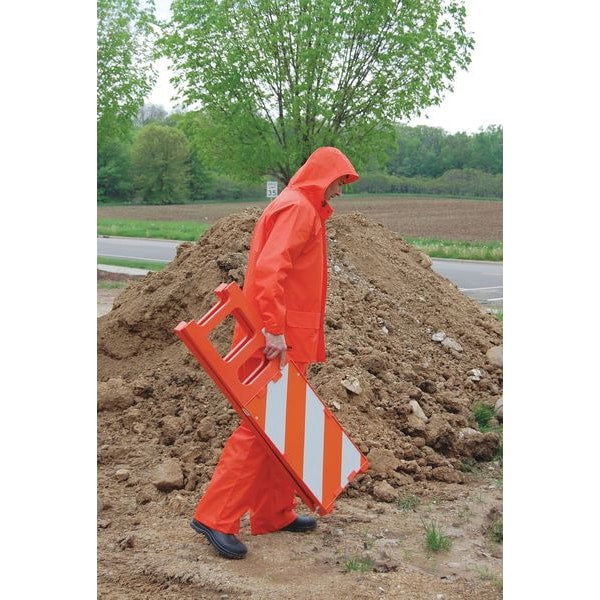 Rain Bibs, PVC/Polyester, Orange, XL