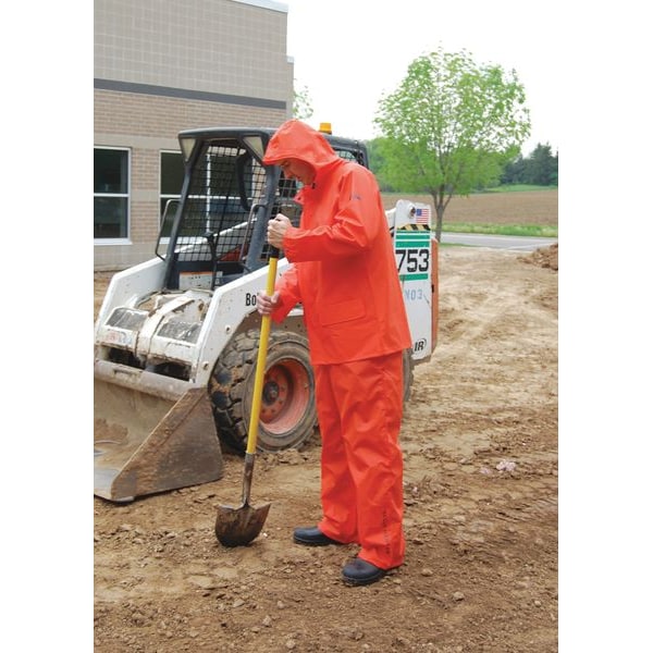 Rain Bibs, PVC/Polyester, Orange, XL
