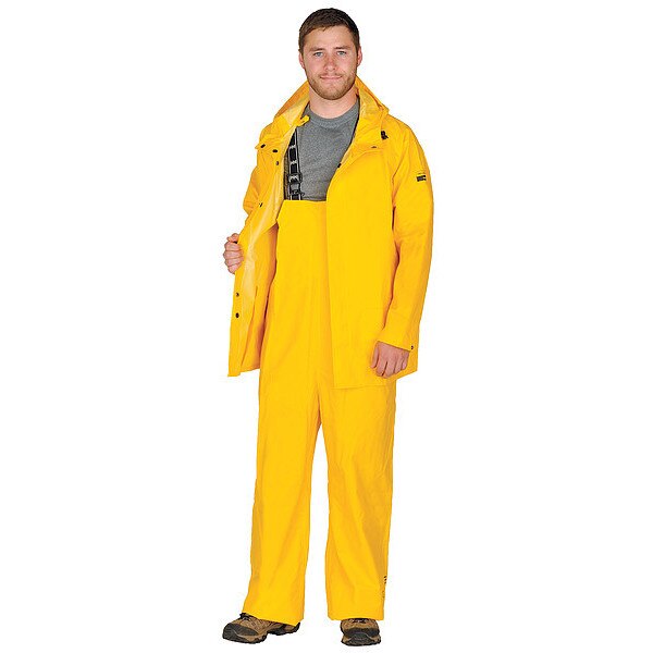Rain Jacket, PVC/Polyester, Yellow, XL