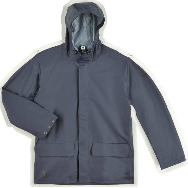 Rain Jacket, PVC/Polyester, Navy, 3XL