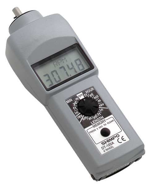 Tachometer, 0.10 to 25,000 rpm