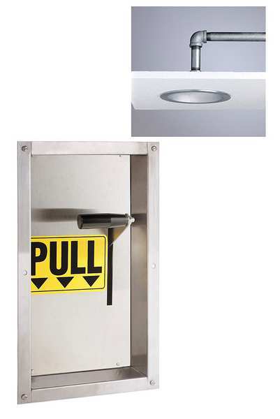 Emerg Shwr, Recessed, Brass Shwr Hd, 8 in