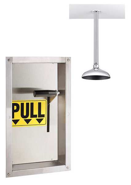 Emerg Shwr, Recessed, Brass Shwr Hd, 10 in