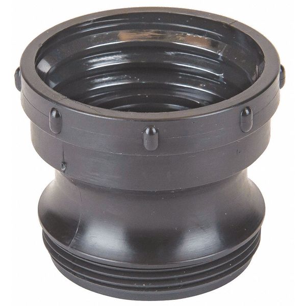 Adapter, Polypropylene, Black, 2 In. W