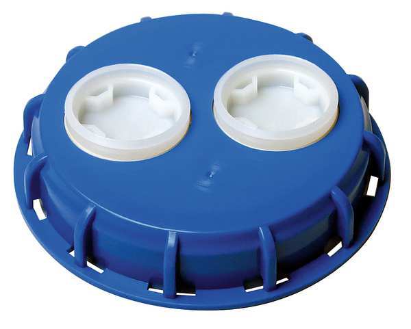 Cap, Polypropylene, Blue, 6 In. W