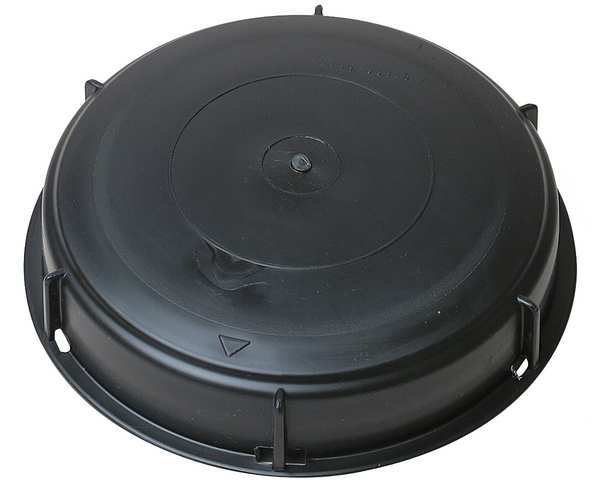 Cap, Polypropylene, Black, 6 In. W