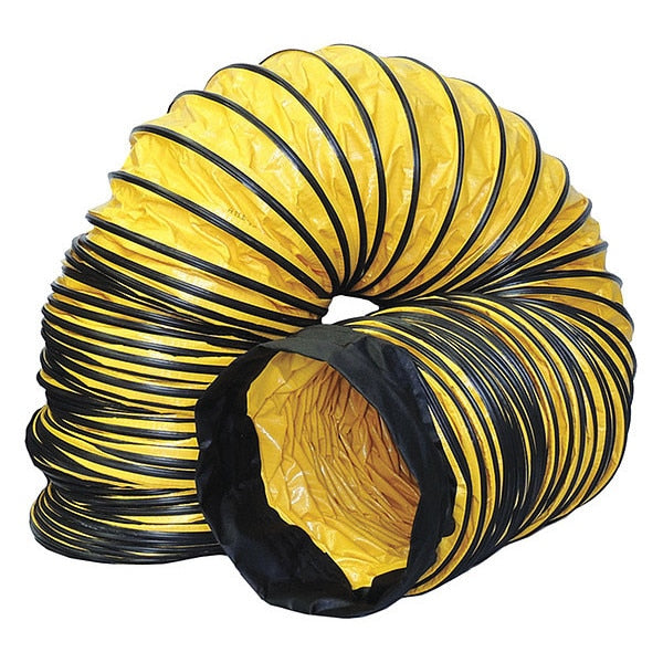 Ventilation Duct, 8 in x 15 ft, Blk/Ylw