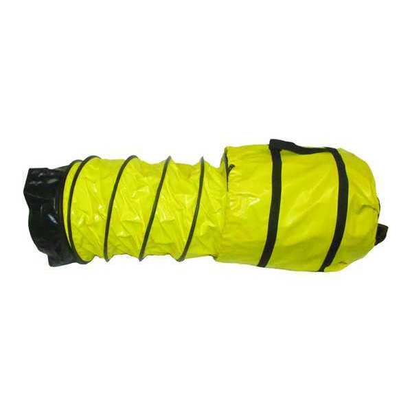 Ventilation Duct, 8 in x 25 ft, Blk/Ylw