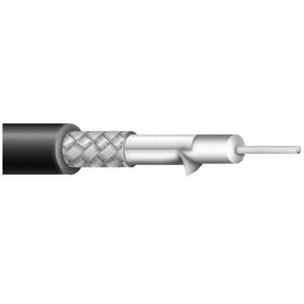 Coaxial Cable, RG-6/U, 75 Ohms, Black