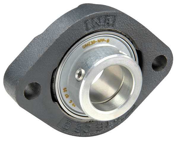 Flange Bearing, 2-Bolt, Ball, 25mm Bore