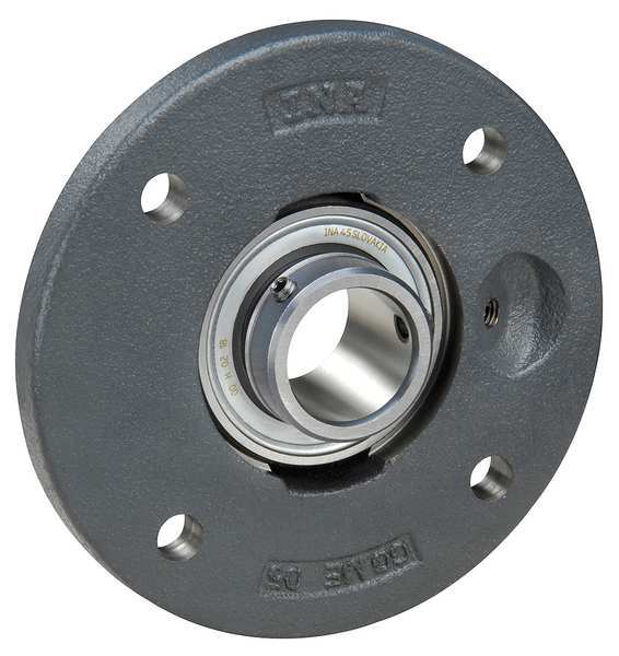 Flange Bearing, 4-Bolt, Ball, 45mm Bore