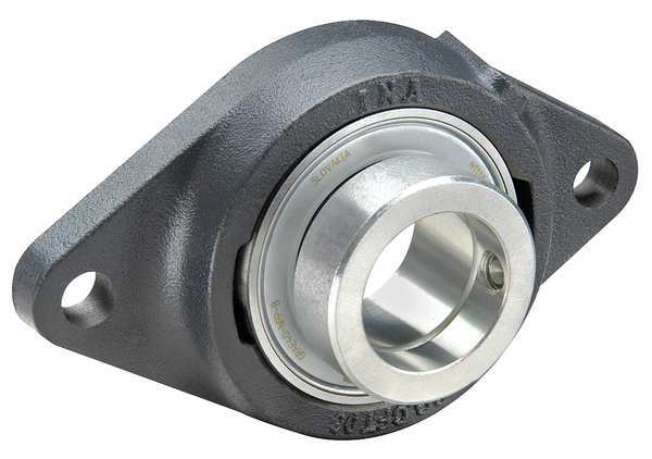 Flange Bearing, 2-Bolt, Ball, 30mm Bore
