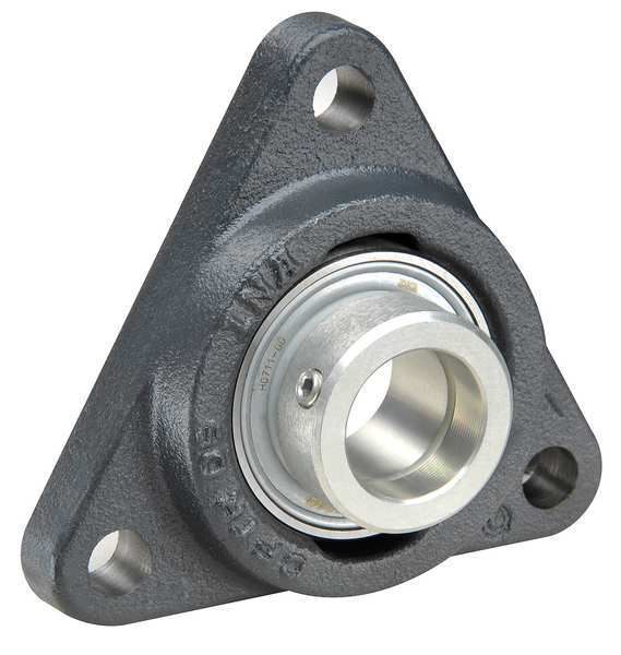 Flange Bearing, 3-Bolt, Ball, 25mm Bore
